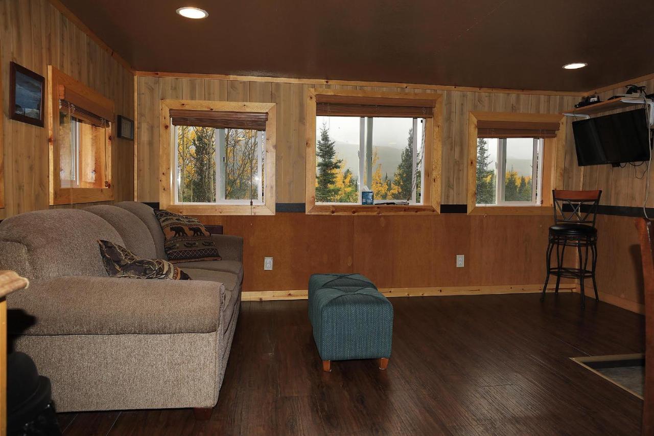Denali Park View Family Log Cabin 외부 사진